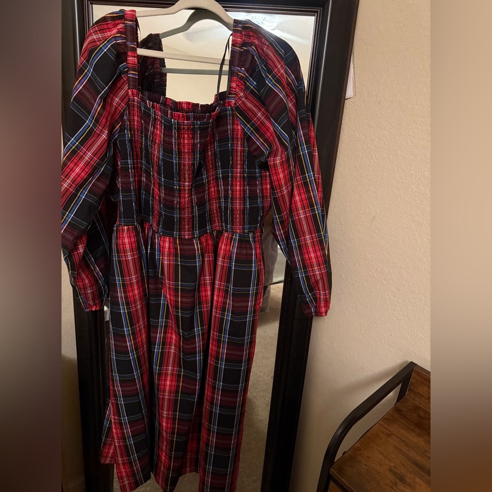 Draper James Plaid maxi dress